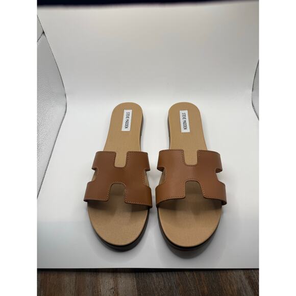 Steve Madden Flat Slides Size 11 Brown | Hermes Inspired Sandals - Picture 2 of 5